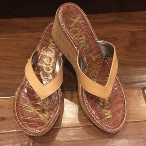 Sam Edelman wedge thong sandals